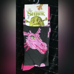 Dreamworks Shrek Pink Dragon Pink Socks 9-10
